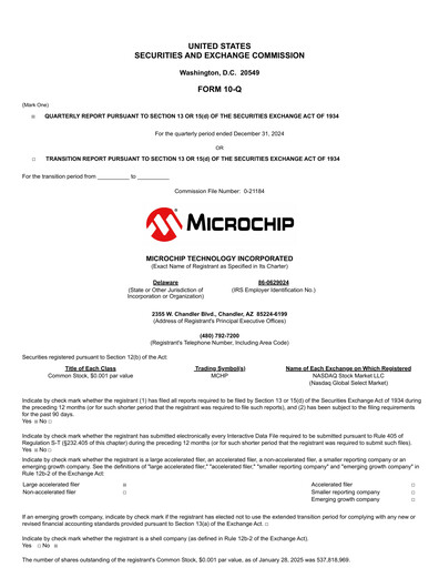 Vorschaubild Microchip Technology Quartalsbericht 2025-q3
