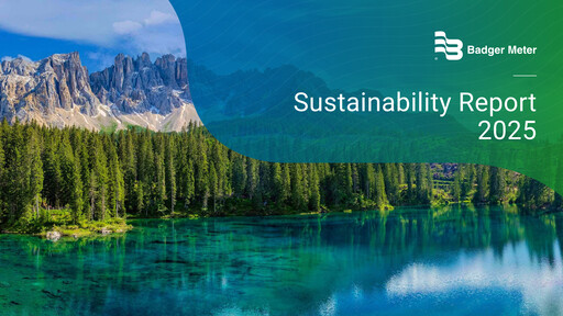 Thumbnail Badger Meter
 Sustainability Report 2025