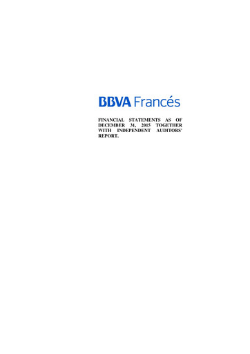 Thumbnail BBVA Argentina Financial Statement 2015
