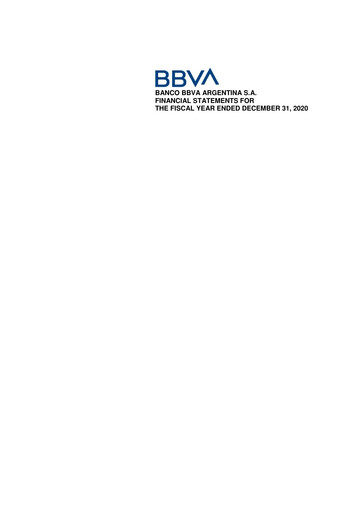 Thumbnail BBVA Argentina Financial Statement 2020