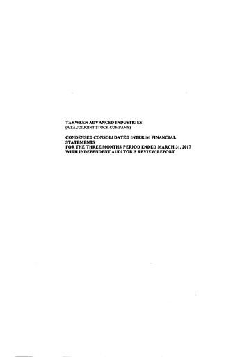 Thumbnail Takween Advanced Industries Quarterly Report 2017-q1