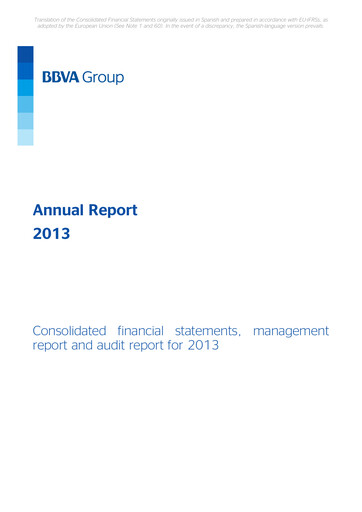 Thumbnail Banco Bilbao Vizcaya Argentaria Financial Statement 2013
