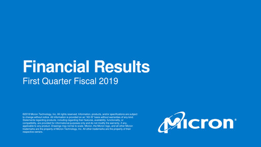 Thumbnail Micron Technology Quarterly Report 2019-q1