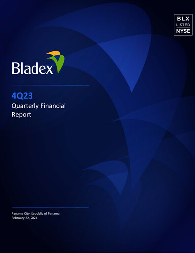 Vorschaubild Banco Latinoamericano de Comercio Exterior Quartalsbericht 2023-q4