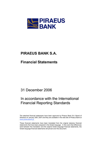 Vorschaubild Piraeus Financial Holdings Finanzmitteilung 2006