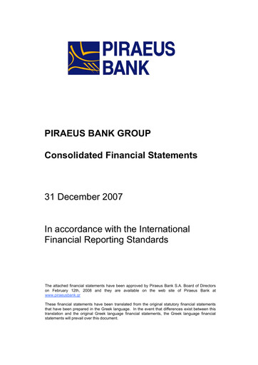 Vorschaubild Piraeus Financial Holdings Finanzmitteilung 2007