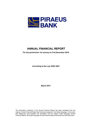 Vorschaubild Piraeus Financial Holdings Finanzmitteilung 2010