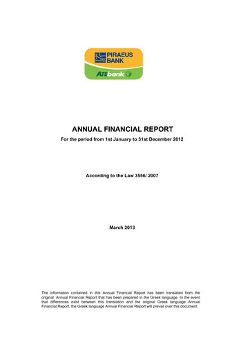 Vorschaubild Piraeus Financial Holdings Finanzmitteilung 2012