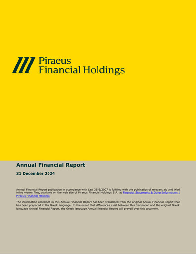 Vorschaubild Piraeus Financial Holdings Finanzmitteilung 2024