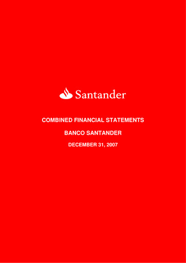 Thumbnail Banco Santander Brasil Financial Statement 2007