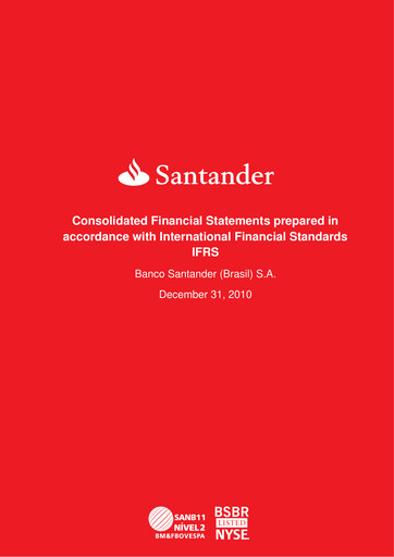 Thumbnail Banco Santander Brasil Financial Statement 2010