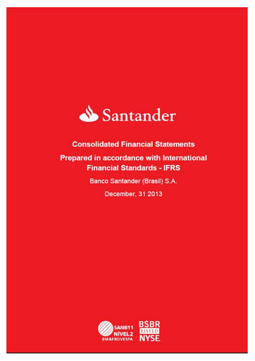 Thumbnail Banco Santander Brasil Financial Statement 2013