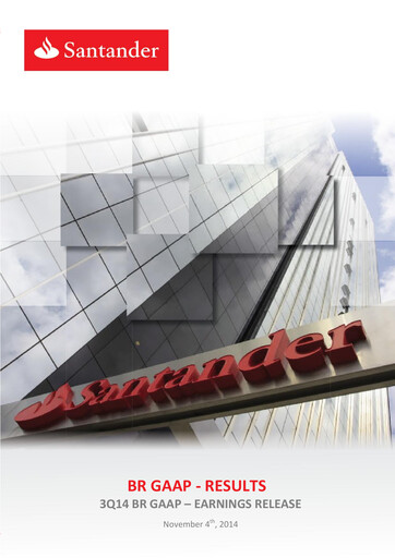 Thumbnail Banco Santander Brasil Quarterly Report 2014-q3