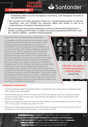 Thumbnail Banco Santander Brasil Quarterly Report 2021-q3