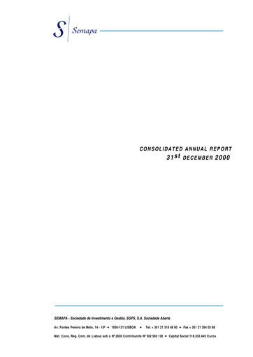 Thumbnail Semapa Annual Report 2000