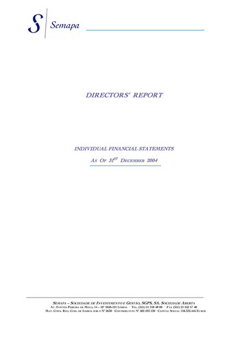 Thumbnail Semapa Annual Report 2004