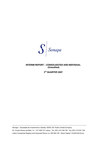Thumbnail Semapa Quarterly Report 2007-q3