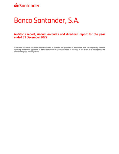 Thumbnail Santander Financial Statement 2022