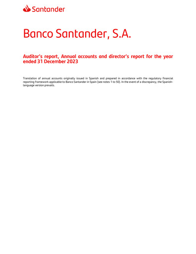 Thumbnail Santander Financial Statement 2023