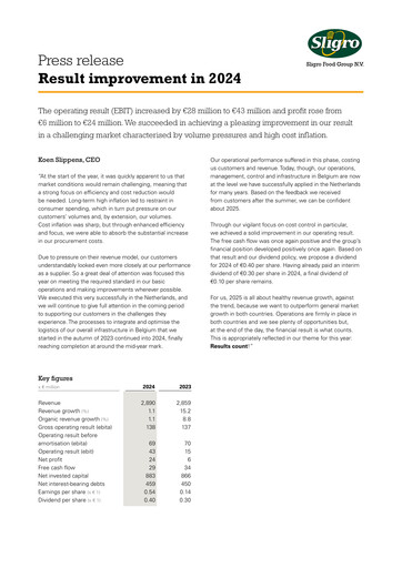 Thumbnail Sligro Food Financial Statement 2024