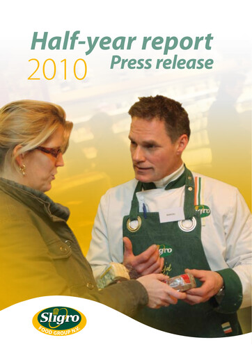 Miniature Sligro Food Rapport semestriel 2010