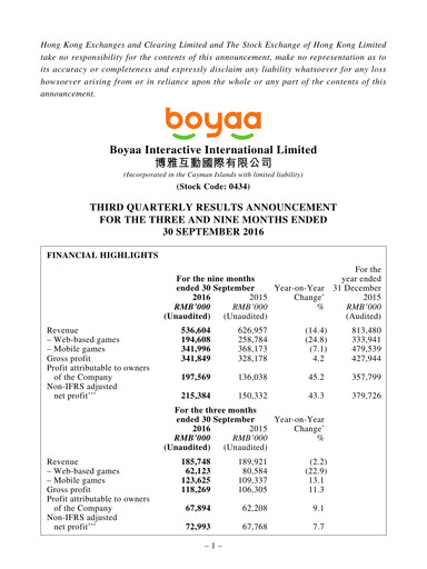 Thumbnail Boyaa Interactive Quarterly Report 2016-q3