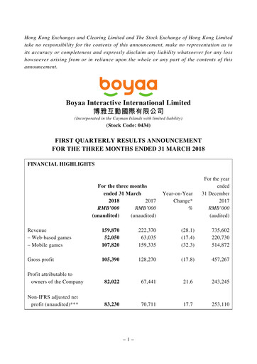 Thumbnail Boyaa Interactive Quarterly Report 2018-q1
