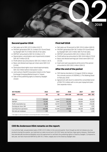 Thumbnail Starbreeze Quarterly Report 2018-q2