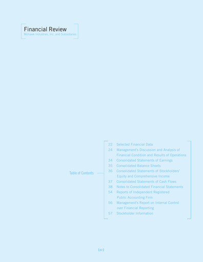 Thumbnail Mohawk Industries
 Financial Statement 2004