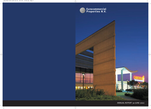 Thumbnail Eurocommercial Properties Annual Report 2001-2002
