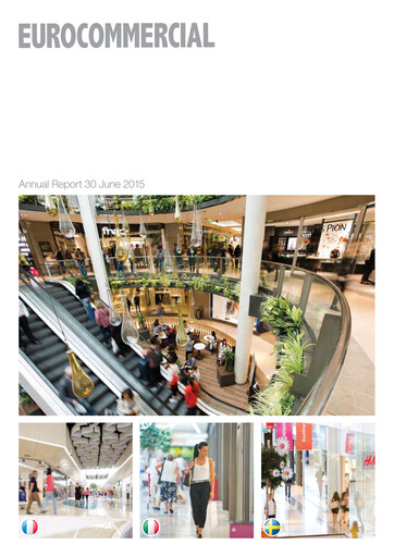 Thumbnail Eurocommercial Properties Annual Report 2014-2015