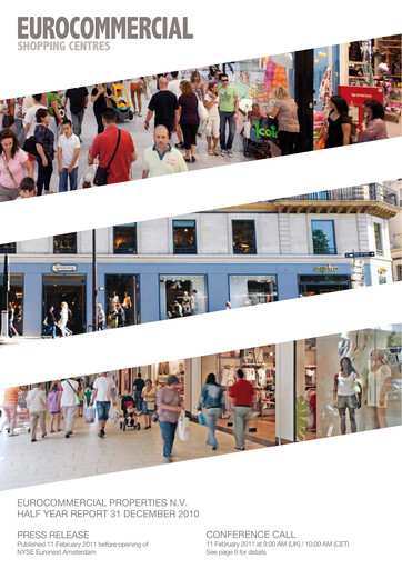 Thumbnail Eurocommercial Properties Half-year Report 2010-2011-h1