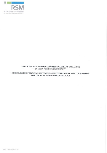 Vorschaubild Jazan Development and Investment (JAZADCO)  Finanzmitteilung 2020