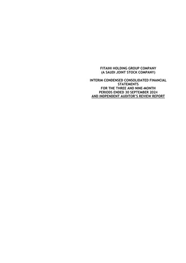 Thumbnail Fitaihi Holding Group Quarterly Report 2024-q3
