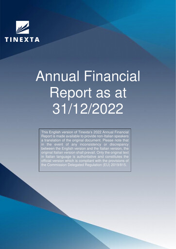Thumbnail Tinexta Annual Report 2022