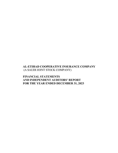 Thumbnail Al-Etihad Cooperative Insurance Financial Statement 2023
