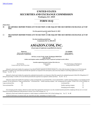 Thumbnail Amazon Quarterly Report 2023-q1