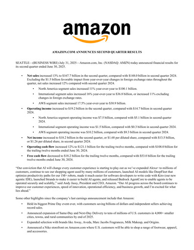 Thumbnail Amazon Quarterly Report 2025-q2