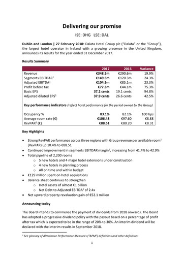 Thumbnail Dalata Hotel Group Financial Report 2017