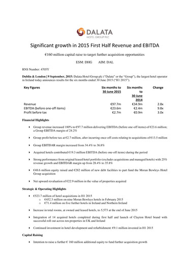 Thumbnail Dalata Hotel Group Half-year Report 2015-h1