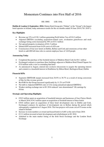 Thumbnail Dalata Hotel Group Half-year Report 2016-h1