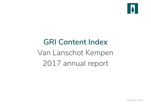 Thumbnail Van Lanschot Kempen ESG Report 2017
