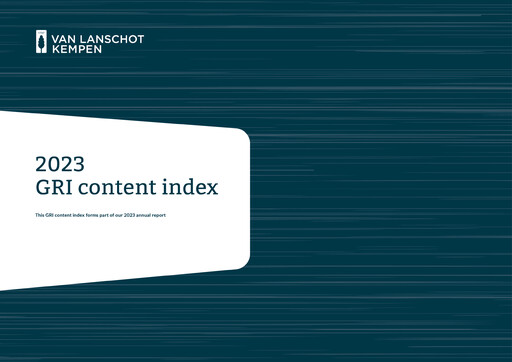 Thumbnail Van Lanschot Kempen ESG Report 2023