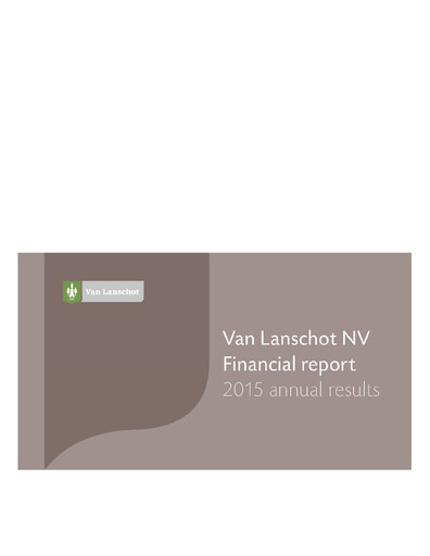 Thumbnail Van Lanschot Kempen Financial Statement 2015