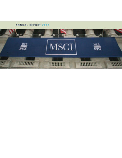 Thumbnail MSCI Annual Report 2007