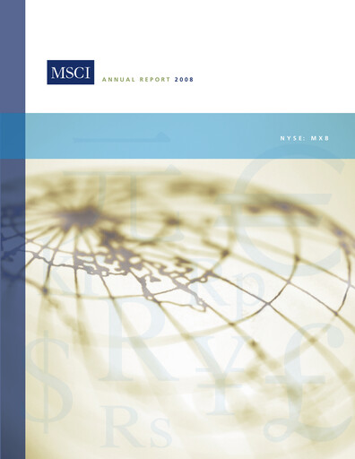 Thumbnail MSCI Annual Report 2008