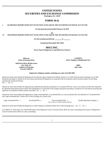 Vorschaubild MSCI Quartalsbericht 2010-q1