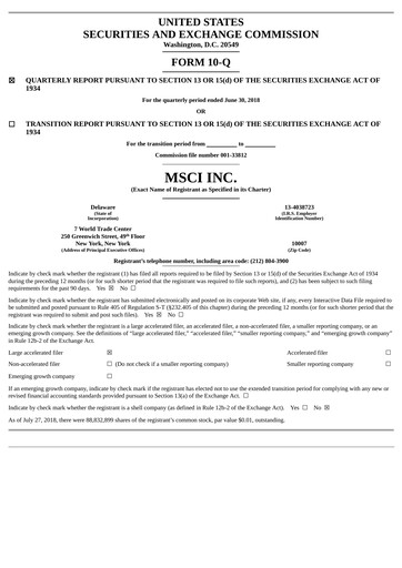 Vorschaubild MSCI Quartalsbericht 2018-q2