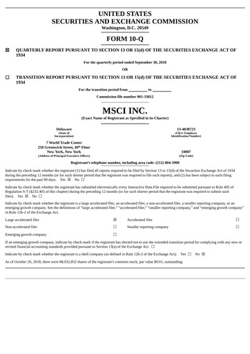 Vorschaubild MSCI Quartalsbericht 2018-q3