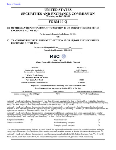 Vorschaubild MSCI Quartalsbericht 2024-q2